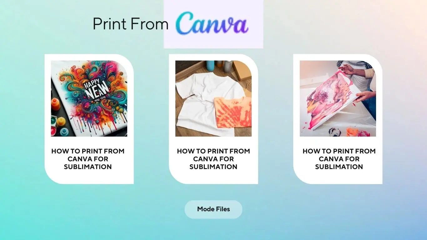 Print From Canva for Sublimation